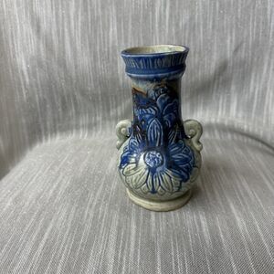 A Beautiful Vintage Japanese Art Deco Pottery  Pastels Drip Glaze 2 Handles Vase